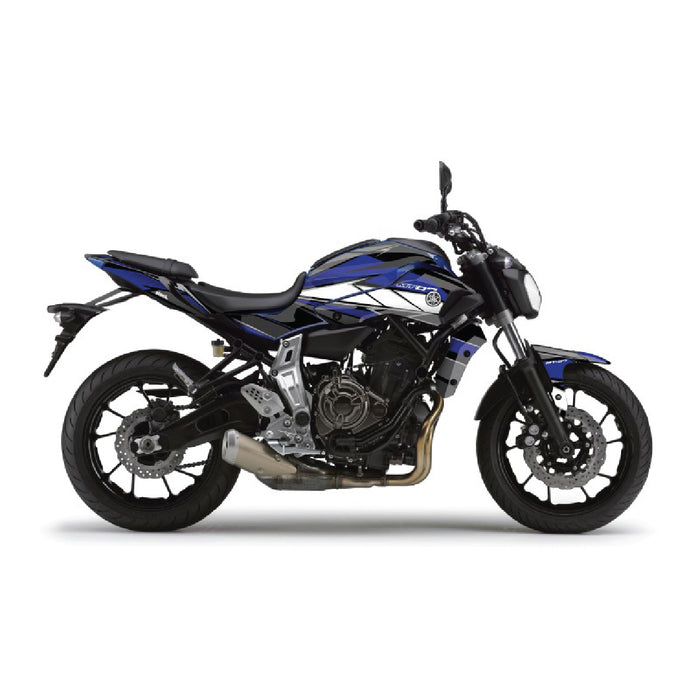 YAMAHA MT07 Funky White and Blue Graphic Kit 2014-2024