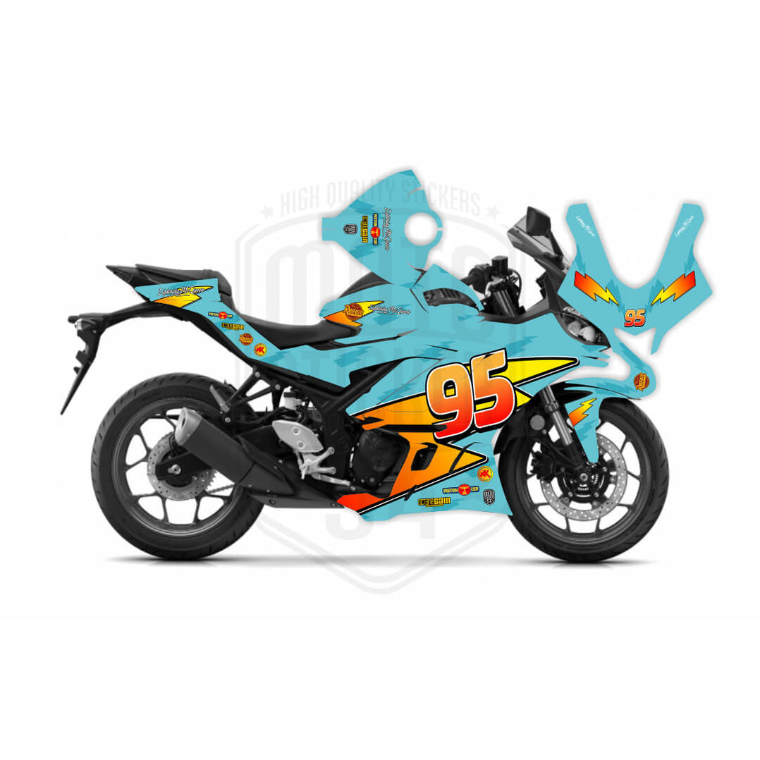 Yamaha R25 Mcqueen Graphic Sticker Decal Wrap Kit Fits Yamaha R25 2019 