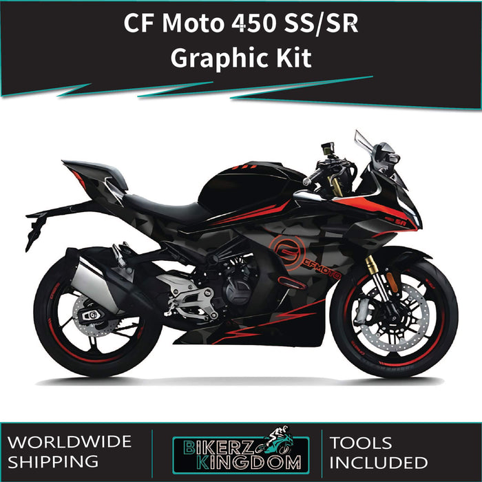 CF MOTO 450 SR / SS  Black Red Kit 2022-2024 Models