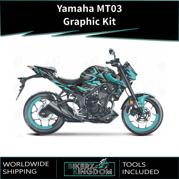 YAMAHA MT03 Funky Blues Graphic Kit 2014-2024 Models