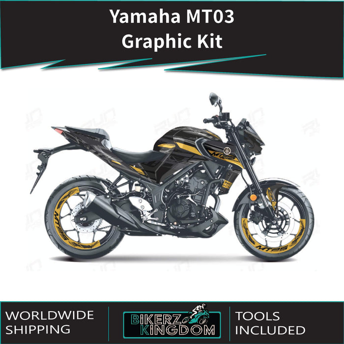 YAMAHA MT03 Graphiti Design Graphic Kit 2014-2024 Models