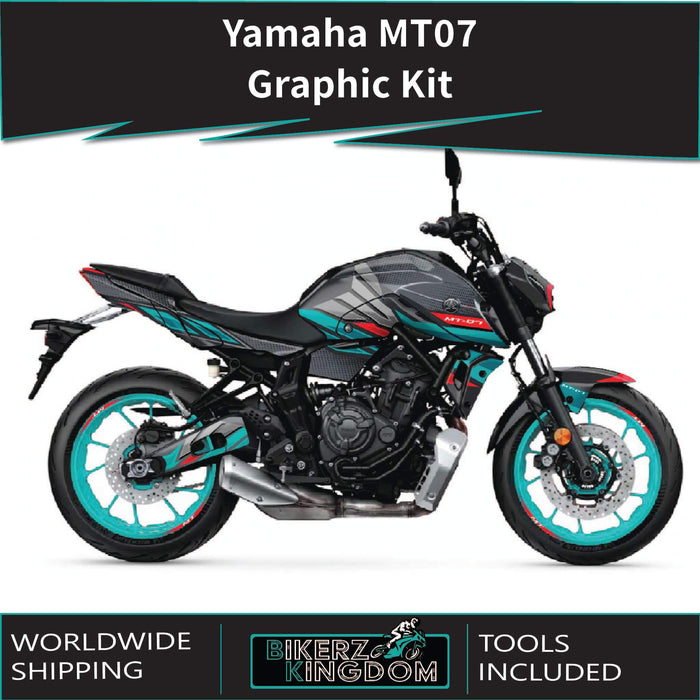 YAMAHA MT07 Graphics Kit 2014-2024 Wings Design MT07 Decal Set