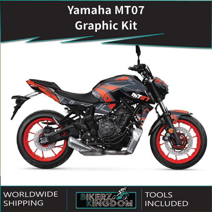 YAMAHA MT07 Graphics Kit 2014-2024 Design MT07 Decal Set