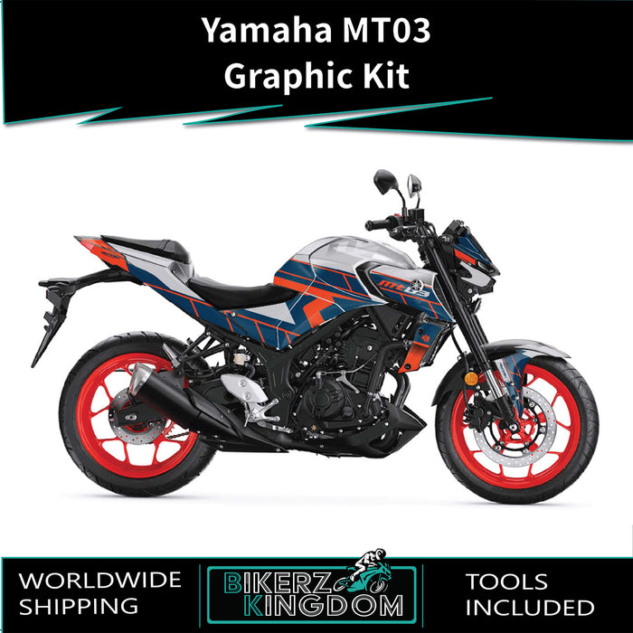 YAMAHA MT03 Lightening Graphic Kit 2014-2024 Models