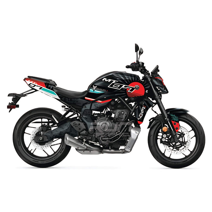 YAMAHA MT07 2025 Sunrays Graphics Kit 2025 Model Decal Set
