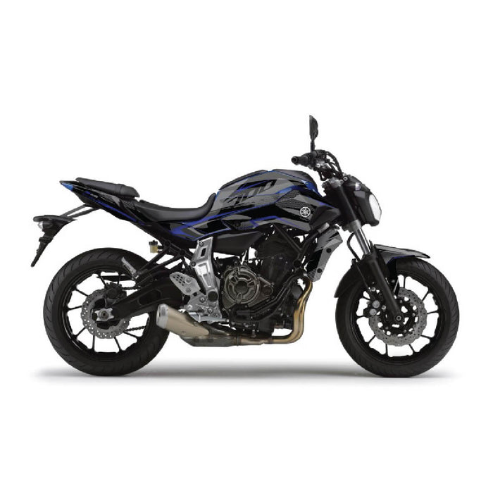 YAMAHA MT07 Mignight Blue and Grey Graphic Kit 2014-2024