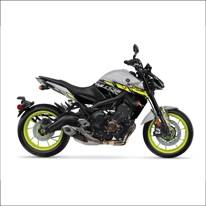 YAMAHA MT09 Graffiti Yellow Graphic Kit 2014-2024