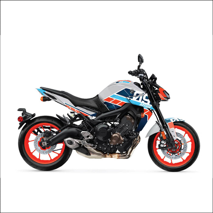 YAMAHA MT09 Orange Baby Blue Graphic Kit 2014-2024