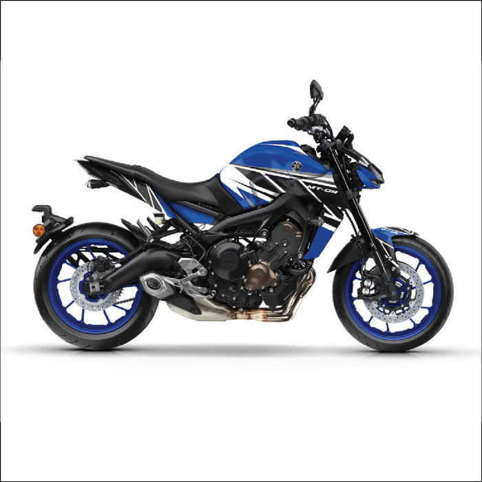 YAMAHA MT09 Blue White Graphic Kit 2014-2024