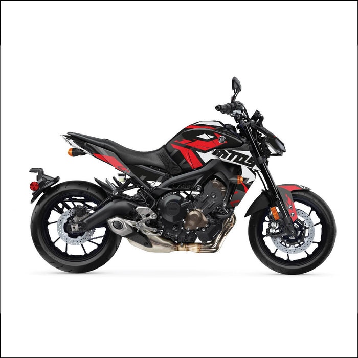 YAMAHA MT-09 Light Grey Red Graphic Kit 2014-2024