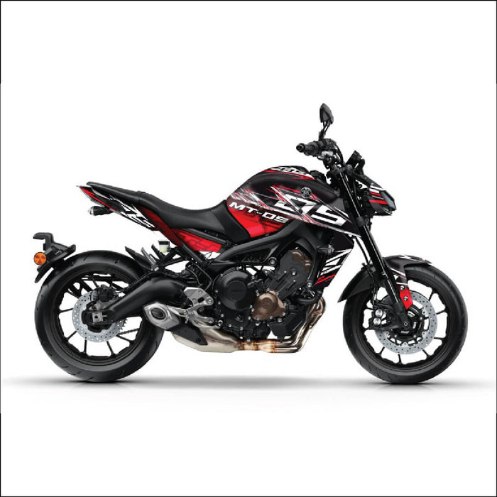 YAMAHA MT-09 Red White Black Graphic Kit 2014-2024