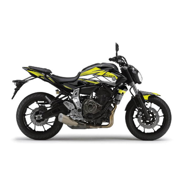 YAMAHA MT07 Yellow and grey Graphic Kit 2014-2024