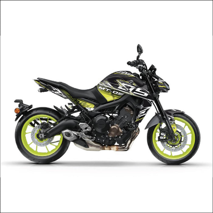 YAMAHA MT-09 Yellow and Black Graphic Kit 2014-2024