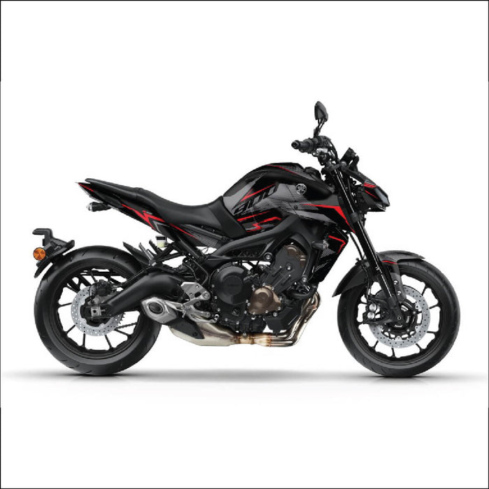 YAMAHA MT09 Black and Red Graphic Kit 2014-2024