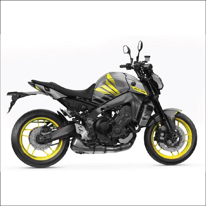 YAMAHA MT09 Grey and Yellow Graphic Kit 2014-2024