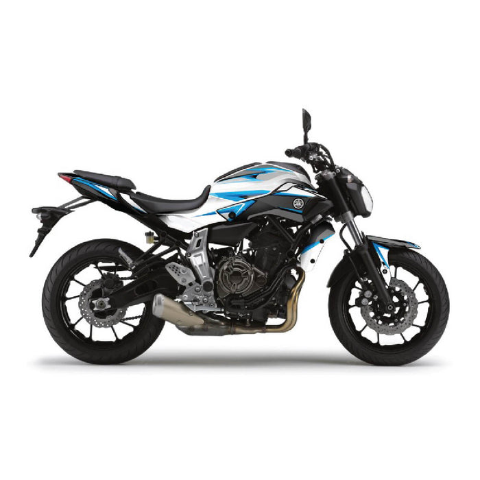 YAMAHA MT07 Funky Baby Blue and White Graphic Kit 2014-2024