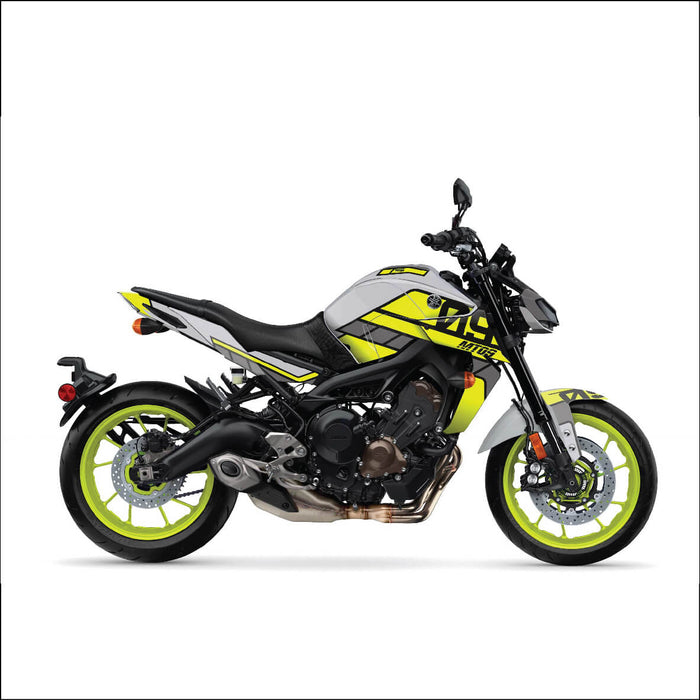 YAMAHA MT-09 Yellow and Black Graphic Kit 2014-2024