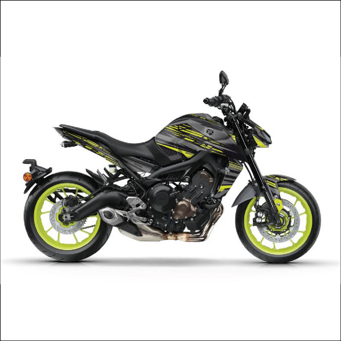 YAMAHA MT-09 Yellow and Black Graphic Kit 2014-2024