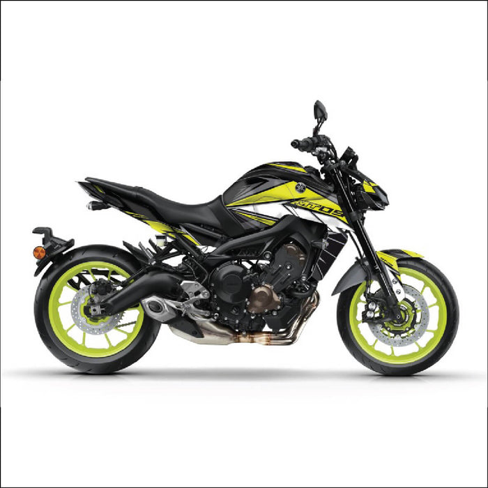 YAMAHA MT-09 Yellow and Black Graphic Kit 2014-2024