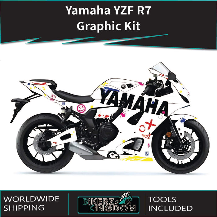 Il kit grafico Yamaha MT07 è adatto per decalcomanie grigie dal 2014 al 2017