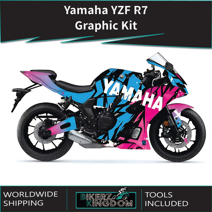 Yamaha YZF R7 Funky Tiger Pink Blue Kit 2021-2024 Models