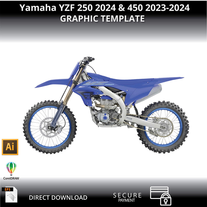 Yamaha YZF 250 2024 & 450 2023-2024 1:1 Vector Graphic Template